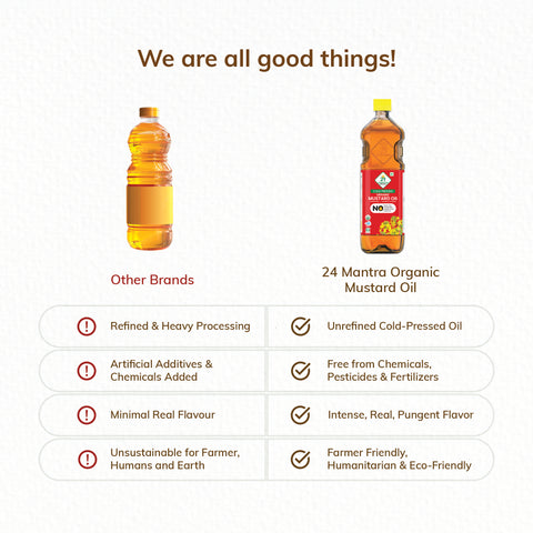 Cold Pressed Organic Mustard Oil - 24mantra Organic