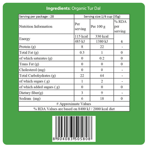 Organic Tur Dal - 24mantra Organic
